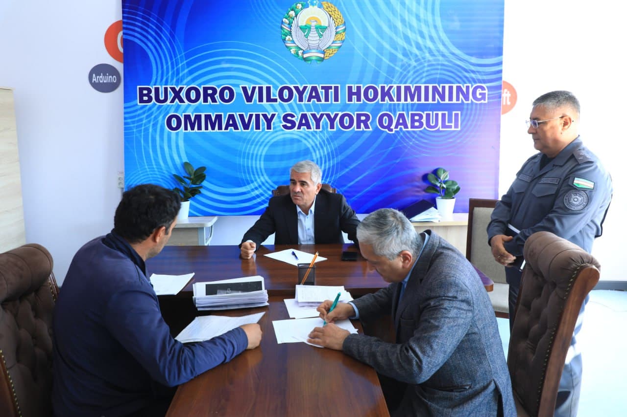 Buxoro viloyati Gʻijduvon tumanida aholi murojaatlarini hal etish boʻyicha sayyor qabul oʻtkazildi