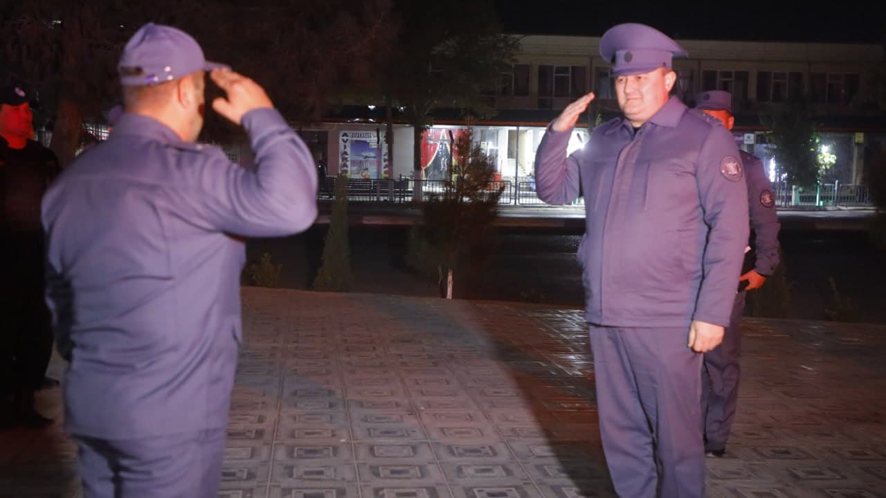 Surxondaryo viloyati Ichki ishlar boshqarmasi rahbariyati tomonidan Jarqoʻrgʻon tumanida tungi faoliyat, kuz-qish mavsumiga tayyorgarlik jarayonlari oʻrganildi