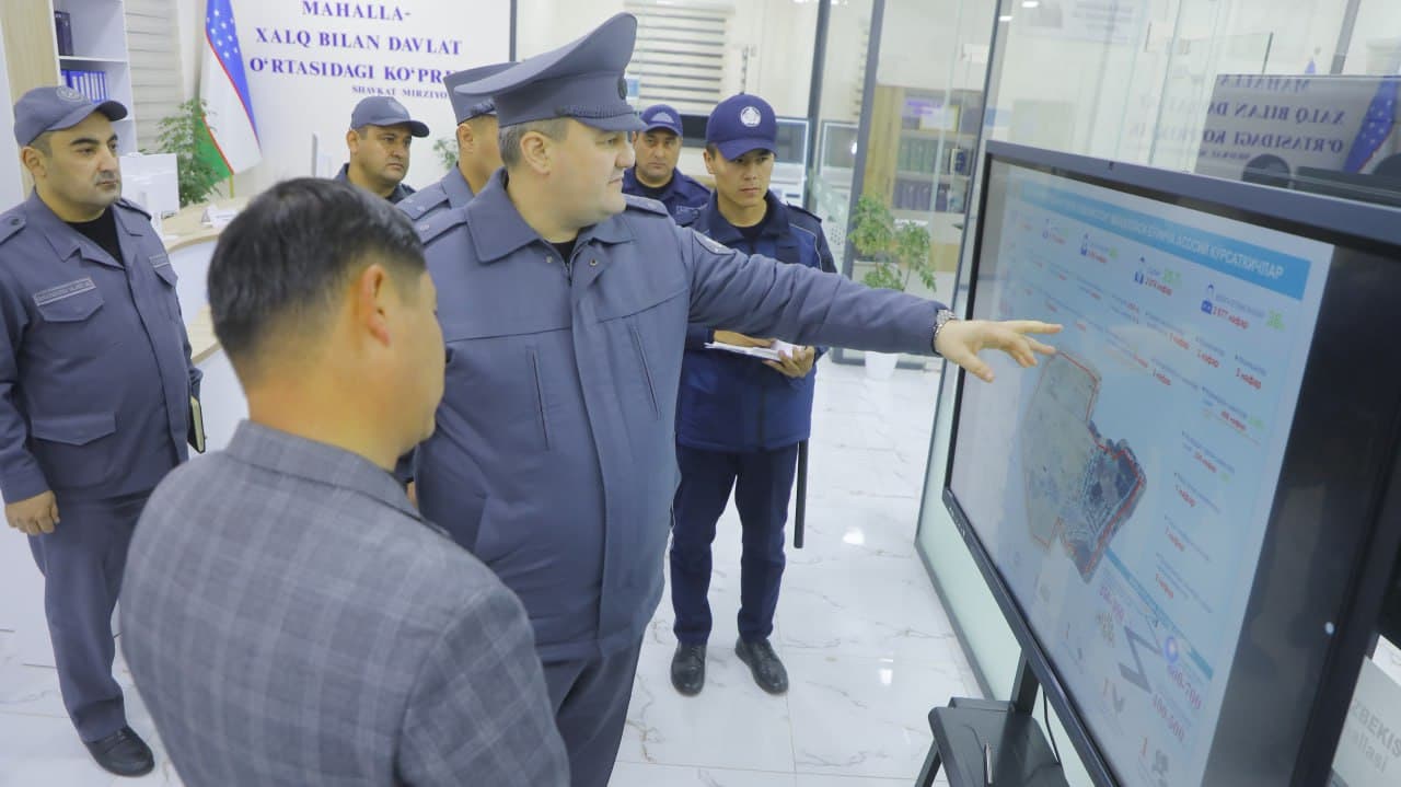 Surxondaryo viloyati Ichki ishlar boshqarmasi rahbariyati tomonidan Jarqoʻrgʻon tumanida tungi faoliyat, kuz-qish mavsumiga tayyorgarlik jarayonlari oʻrganildi