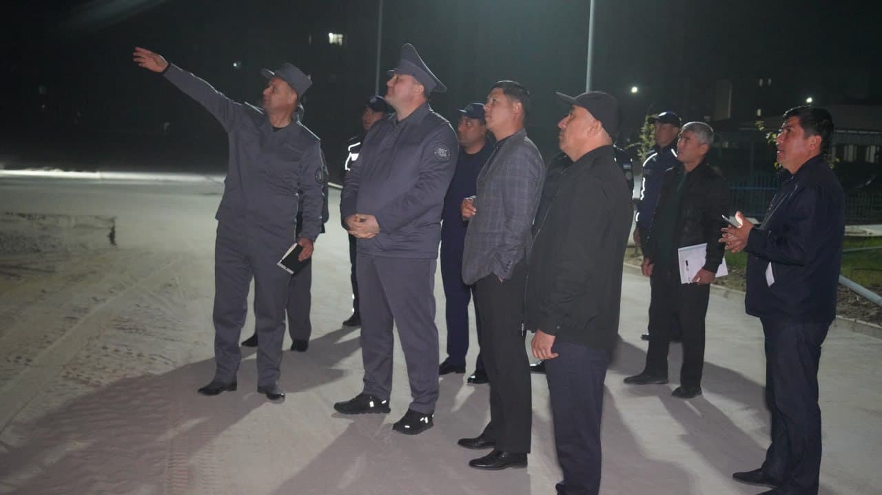 Surxondaryo viloyati Ichki ishlar boshqarmasi rahbariyati tomonidan Jarqoʻrgʻon tumanida tungi faoliyat, kuz-qish mavsumiga tayyorgarlik jarayonlari oʻrganildi