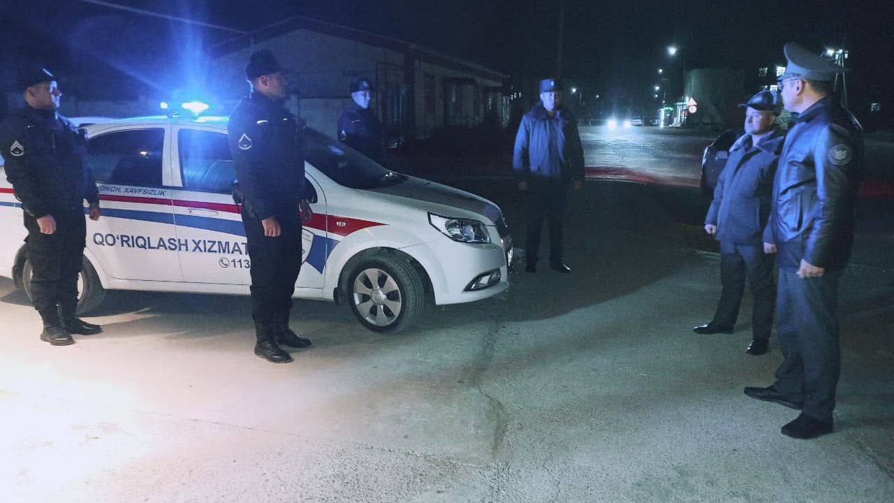 Qoraqalpogʻiston Respublikasi IIV rahbariyati tomonidan Taxiatosh tumanida aholi osoyishtaligini taʼminlash yoʻlida olib borilayotgan tungi xizmat faoliyati oʻrganildi