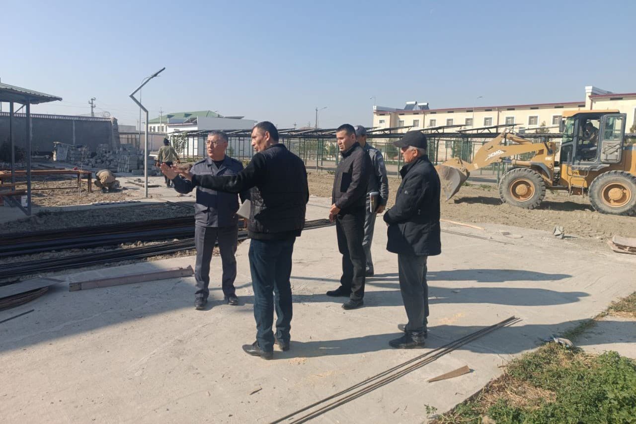 Бухоро вилояти ИИБ раҳбарияти томонидан Когон тумани ички ишлар бўлинмаларида олиб борилаётган қурилиш ва реконструкция ишлари ўрганилди