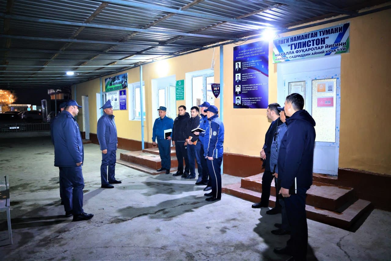 Namangan viloyatida aholi osoyishtaligini taʼminlash maqsadida tungi xizmat faoliyati kuchaytirilmoqda