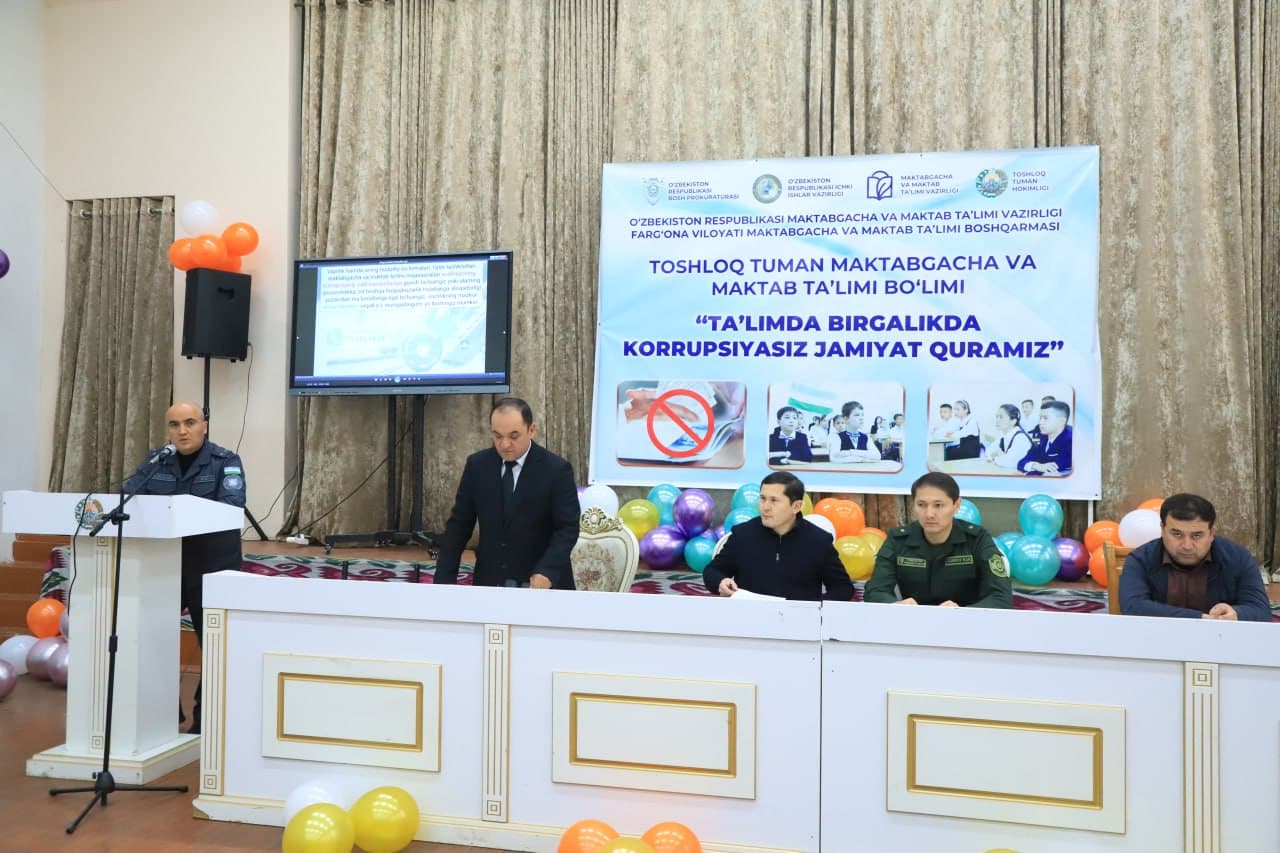Fargʻona viloyati Toshloq tumanida “Kiberjinoyatchilikni oldini olish” mavzusida kengaytirilgan yigʻilish boʻlib oʻtdi