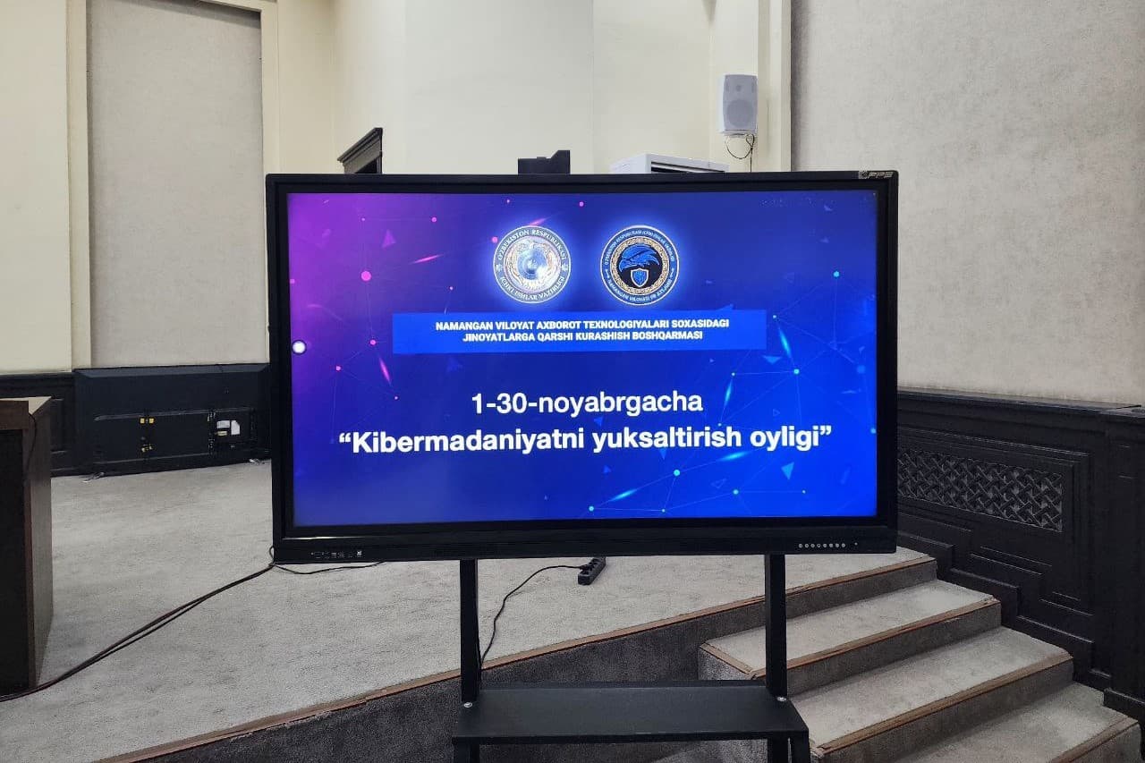 Namanganda kibermadaniyatni yuksaltirish va raqamli immunitetni shakllantirishga qaratilgan profilaktik tadbirlar oʻtkazilmoqda