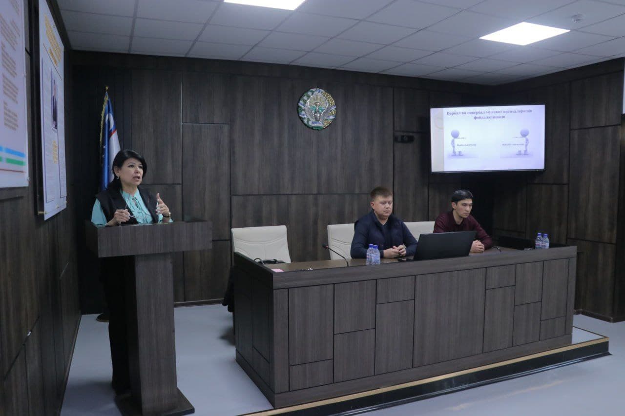 Sirdaryo viloyati IIB, Guliston davlat universiteti hamda boshqa hamkor tashkilot vakillari ishtirokida psixologik seminar-trening mashgʻuloti tashkil etildi