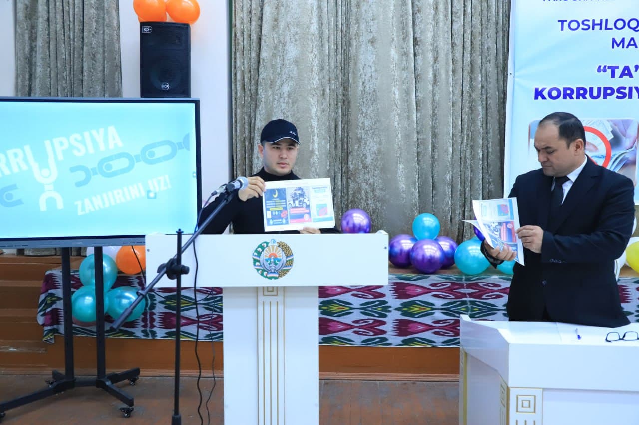 Fargʻona viloyati Toshloq tumanida “Kiberjinoyatchilikni oldini olish” mavzusida kengaytirilgan yigʻilish boʻlib oʻtdi