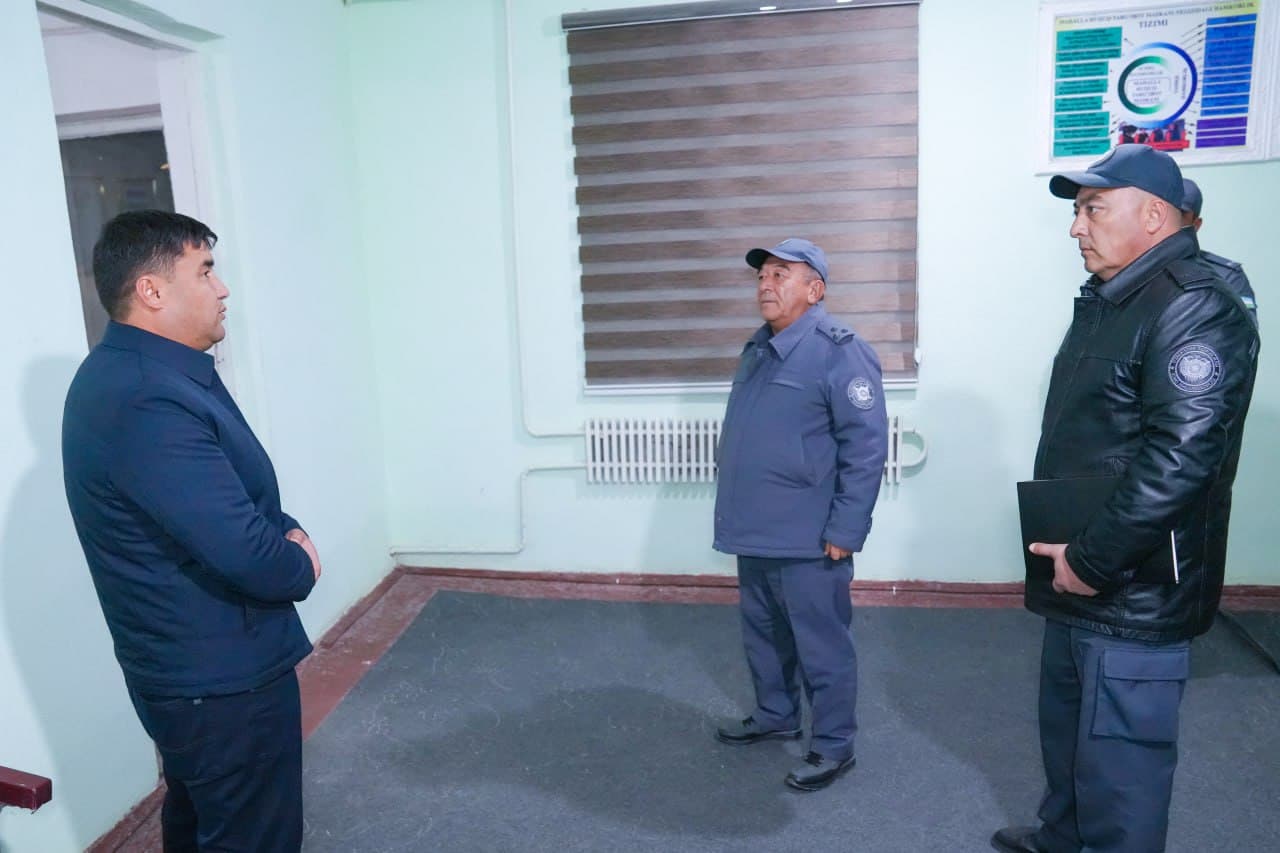 Qashqadaryo viloyati IIB rahbariyati tomonidan Qarshi tumanida profilaktika va xavfsizlik masalalari oʻrganildi