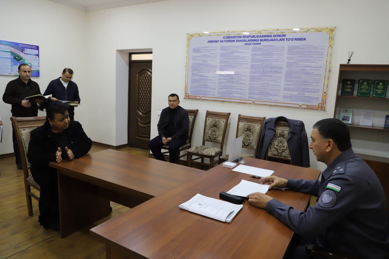 Xorazm viloyati IIB boshligʻi tomonidan aholi murojaatlarini oʻrganish maqsadida qabul oʻtkazildi