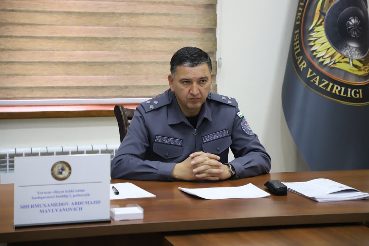 Xorazm viloyati IIB boshligʻi tomonidan aholi murojaatlarini oʻrganish maqsadida qabul oʻtkazildi