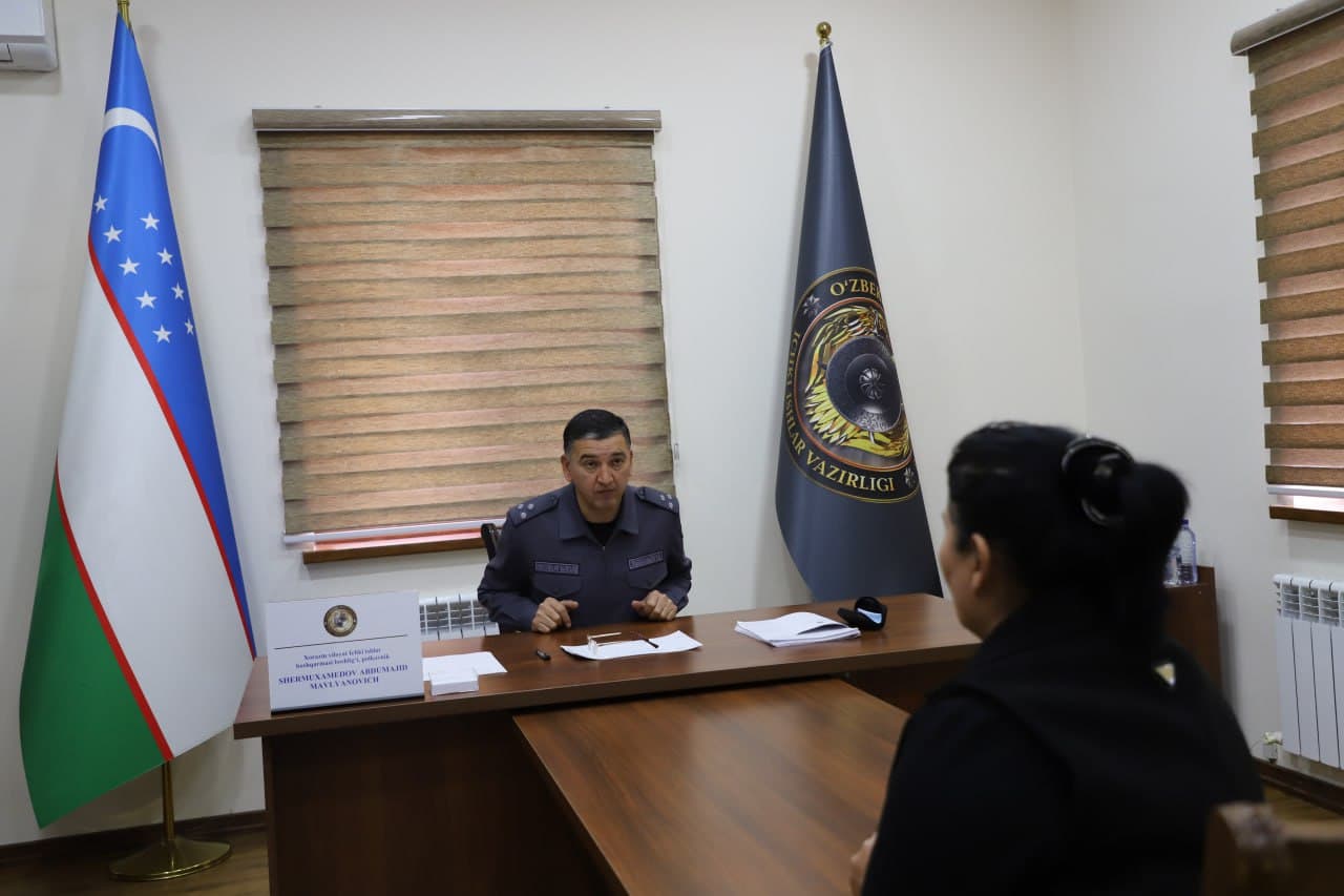 Xorazm viloyati IIB boshligʻi tomonidan aholi murojaatlarini oʻrganish maqsadida qabul oʻtkazildi