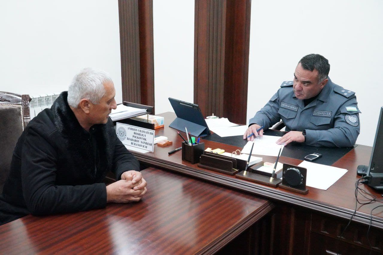 Andijon viloyati IIB rahbariyatining fuqarolar uchun navbatdagi shaxsiy qabuli boʻlib oʻtdi