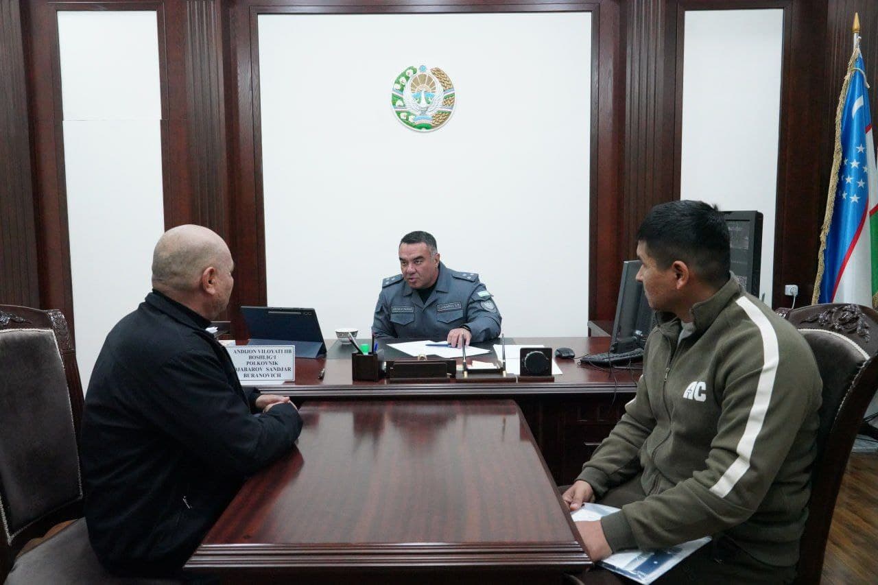 Andijon viloyati IIB rahbariyatining fuqarolar uchun navbatdagi shaxsiy qabuli boʻlib oʻtdi