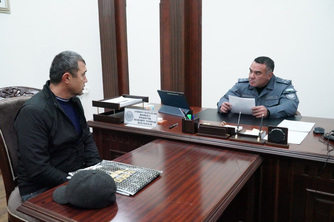 Andijon viloyati IIB rahbariyatining fuqarolar uchun navbatdagi shaxsiy qabuli boʻlib oʻtdi