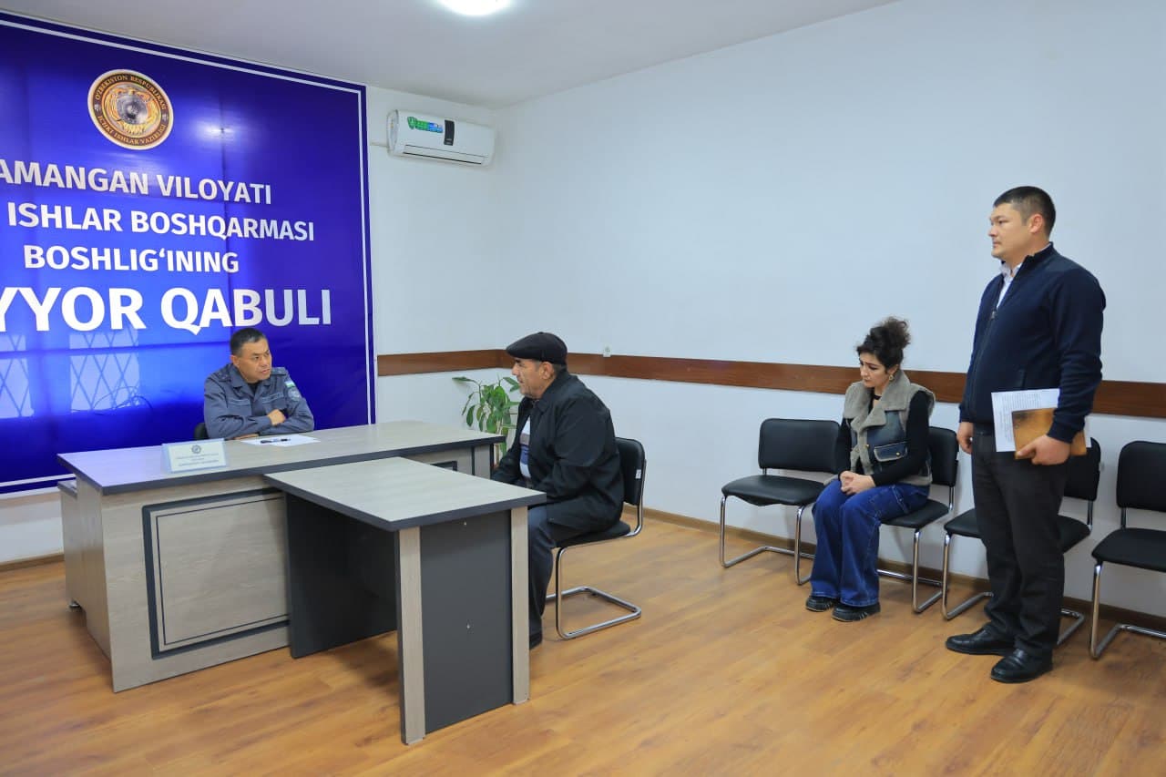 Namangan viloyati IIB boshligʻining Uychi tumani fuqarolari uchun sayyor qabuli oʻtkazildi