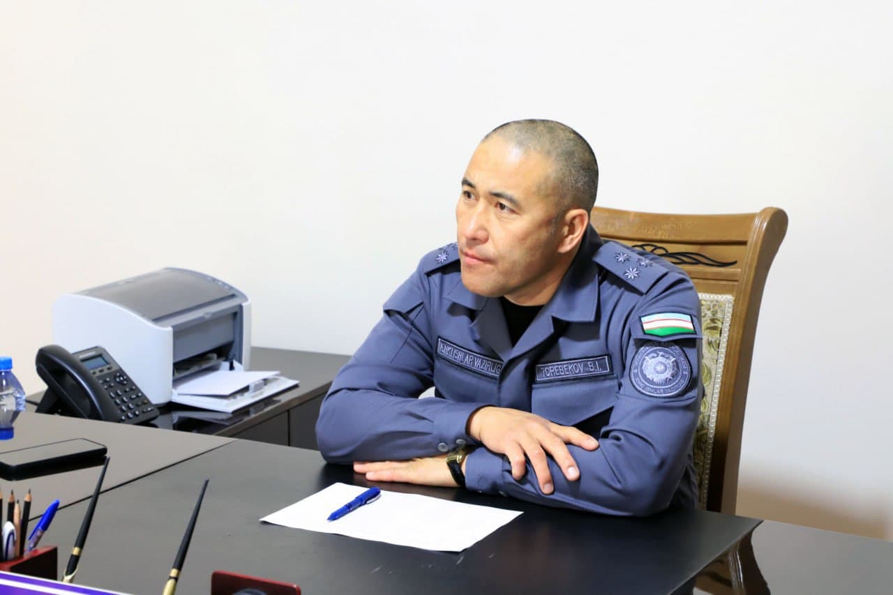 Qoraqalpogʻiston Respublikasi Ichki ishlar vaziri tomonidan jismoniy va yuridik shaxslarning murojaatlari yuzasidan navbatdagi shaxsiy qabuli oʻtkazildi