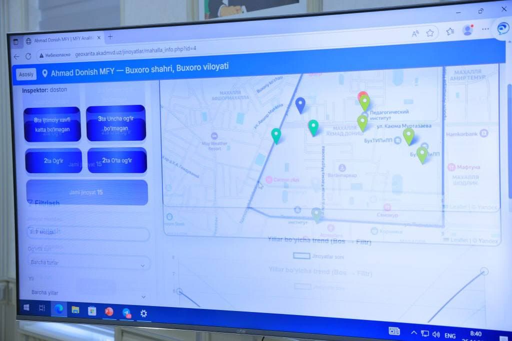 Бухоро вилояти ИИБ ҳамда ИИВ Академияси раҳбарияти иштирокида криминоген вазияти мураккаб бўлган маҳаллалардаги хавфсизлик тизимини такомиллаштириш масалалари муҳокама қилинди