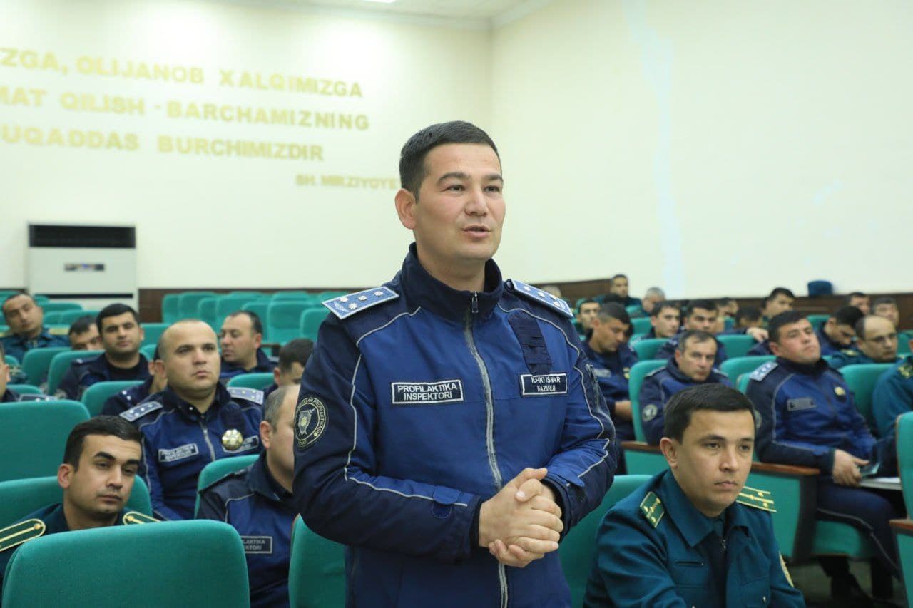 ИИВ ишчи гуруҳи томонидан ПФ-207-сон Фармон ижроси доирасида Бухорода профилактика инспекторлари учун гиёҳвандликка қарши кенг қамровли ўқув-амалий машғулотлар ташкил этилди
