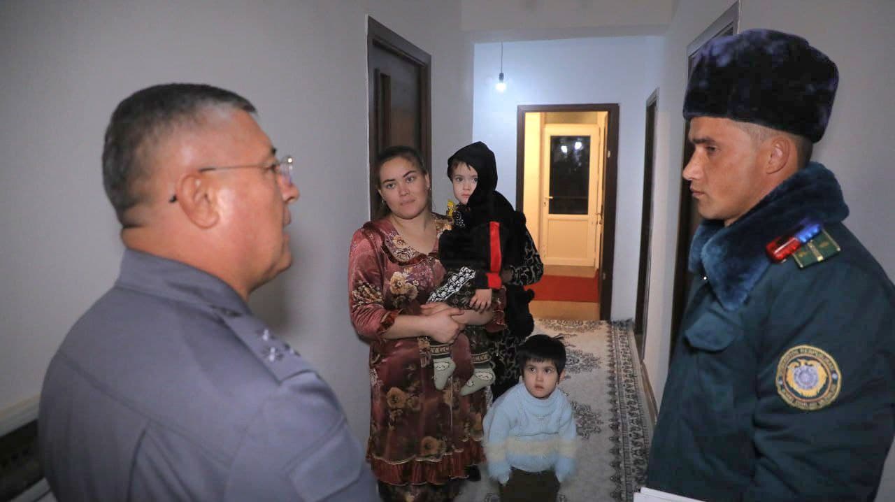 Начальник УВД Бухарской области изучил ночную деятельность по обеспечению общественного порядка в Пешкунском районе