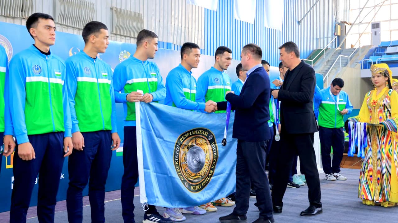 В Наманганской области состоялся финальный этап международного соревнования "Великий шелковый путь" среди сотрудников правоохранительных органов государств-членов Центральноазиатской волейбольной ассоциации (CAVA)