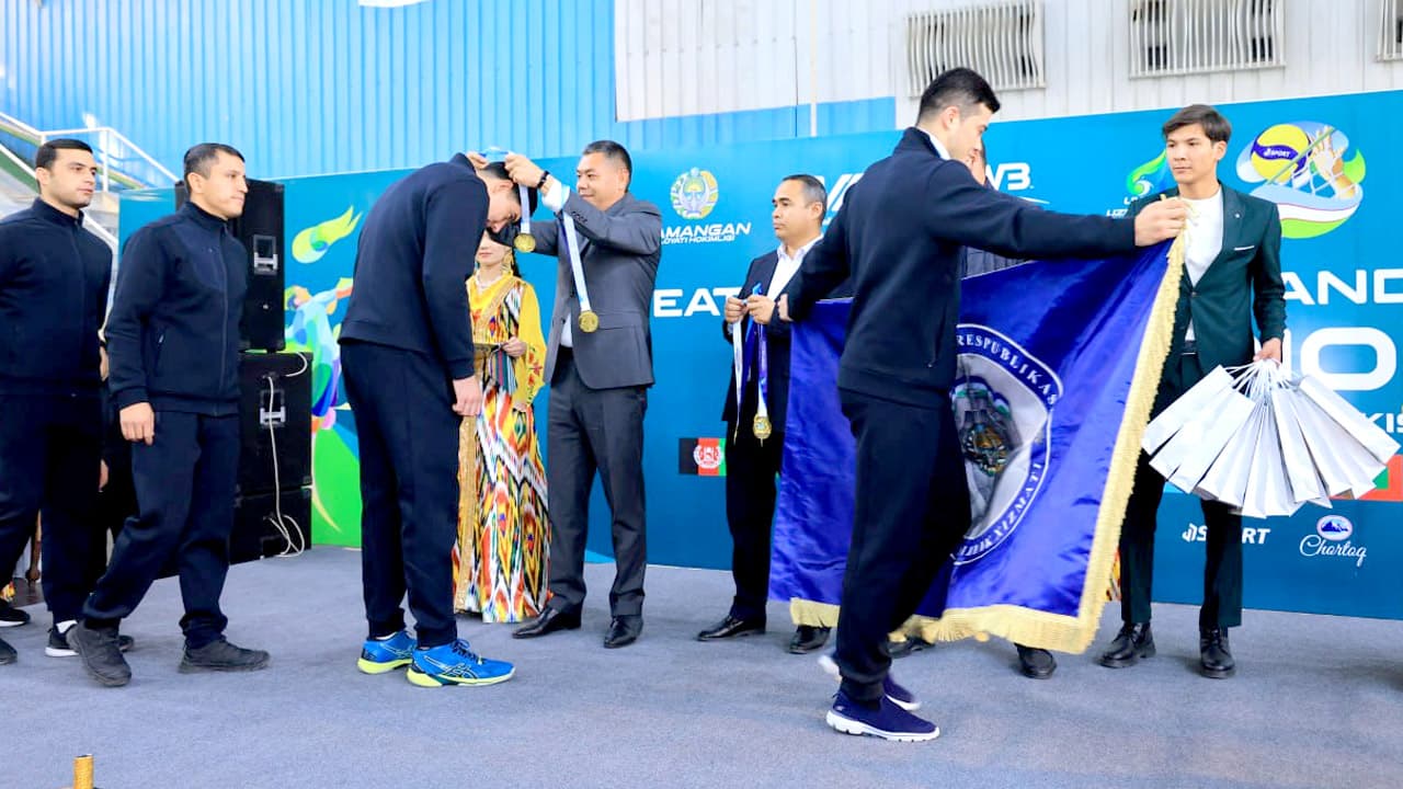 В Наманганской области состоялся финальный этап международного соревнования "Великий шелковый путь" среди сотрудников правоохранительных органов государств-членов Центральноазиатской волейбольной ассоциации (CAVA)