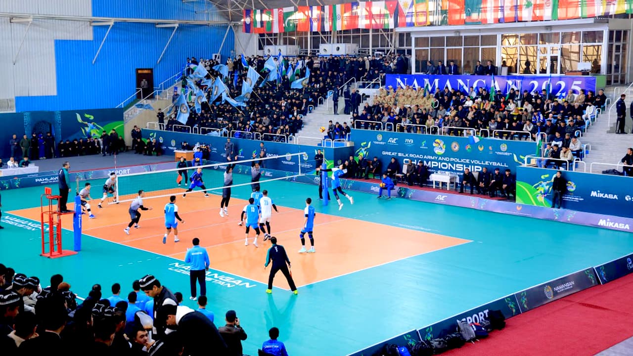 В Наманганской области состоялся финальный этап международного соревнования "Великий шелковый путь" среди сотрудников правоохранительных органов государств-членов Центральноазиатской волейбольной ассоциации (CAVA)