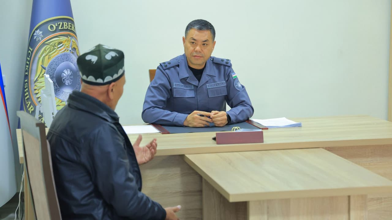 Наманган вилояти ИИБ биносида бошқарма раҳбариятининг фуқаролар учун қабули ўтказилди