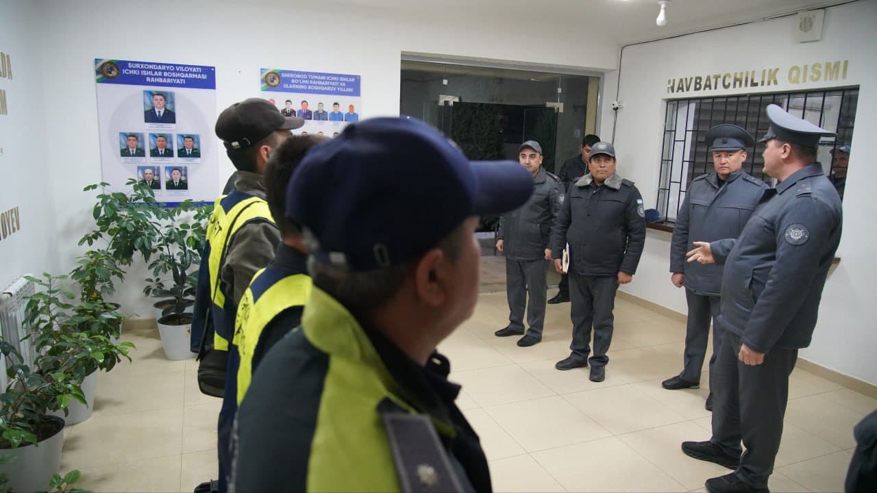 Руководством УВД Сурхандарьинской области изучены вопросы ночной деятельности и подготовки к зимнему сезону в Шерабадском районе