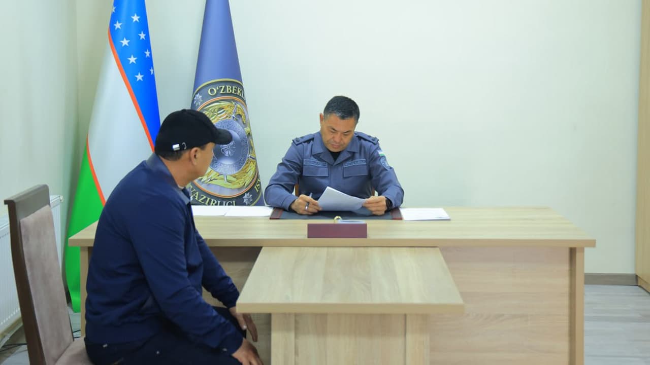 Наманган вилояти ИИБ биносида бошқарма раҳбариятининг фуқаролар учун қабули ўтказилди