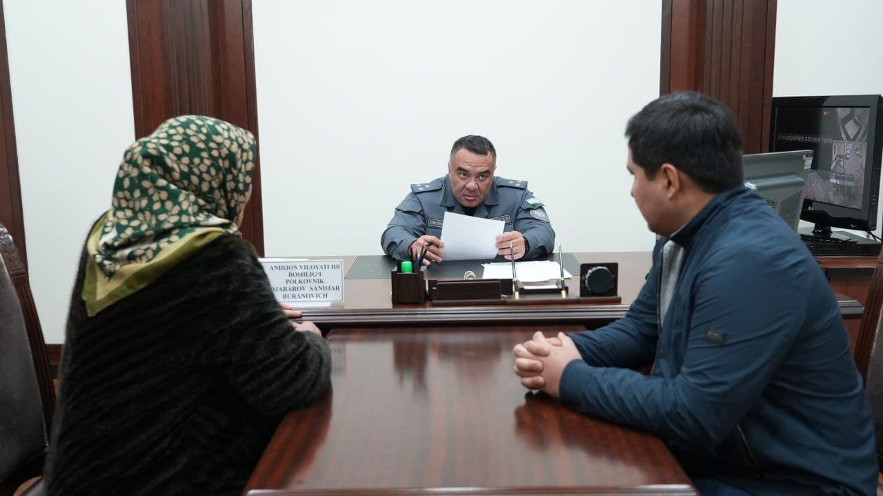 Андижон вилояти ИИБ раҳбариятининг фуқаролар учун навбатдаги шахсий қабули бўлиб ўтди