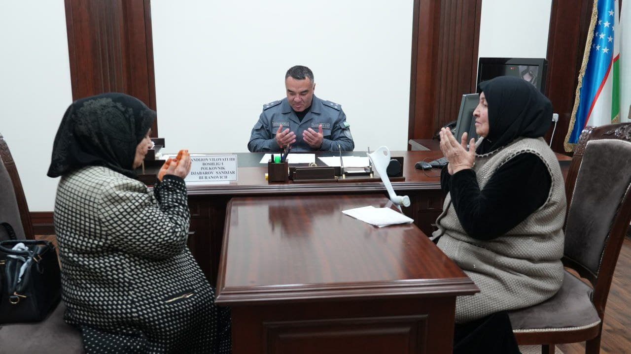 Андижон вилояти ИИБ раҳбариятининг фуқаролар учун навбатдаги шахсий қабули бўлиб ўтди