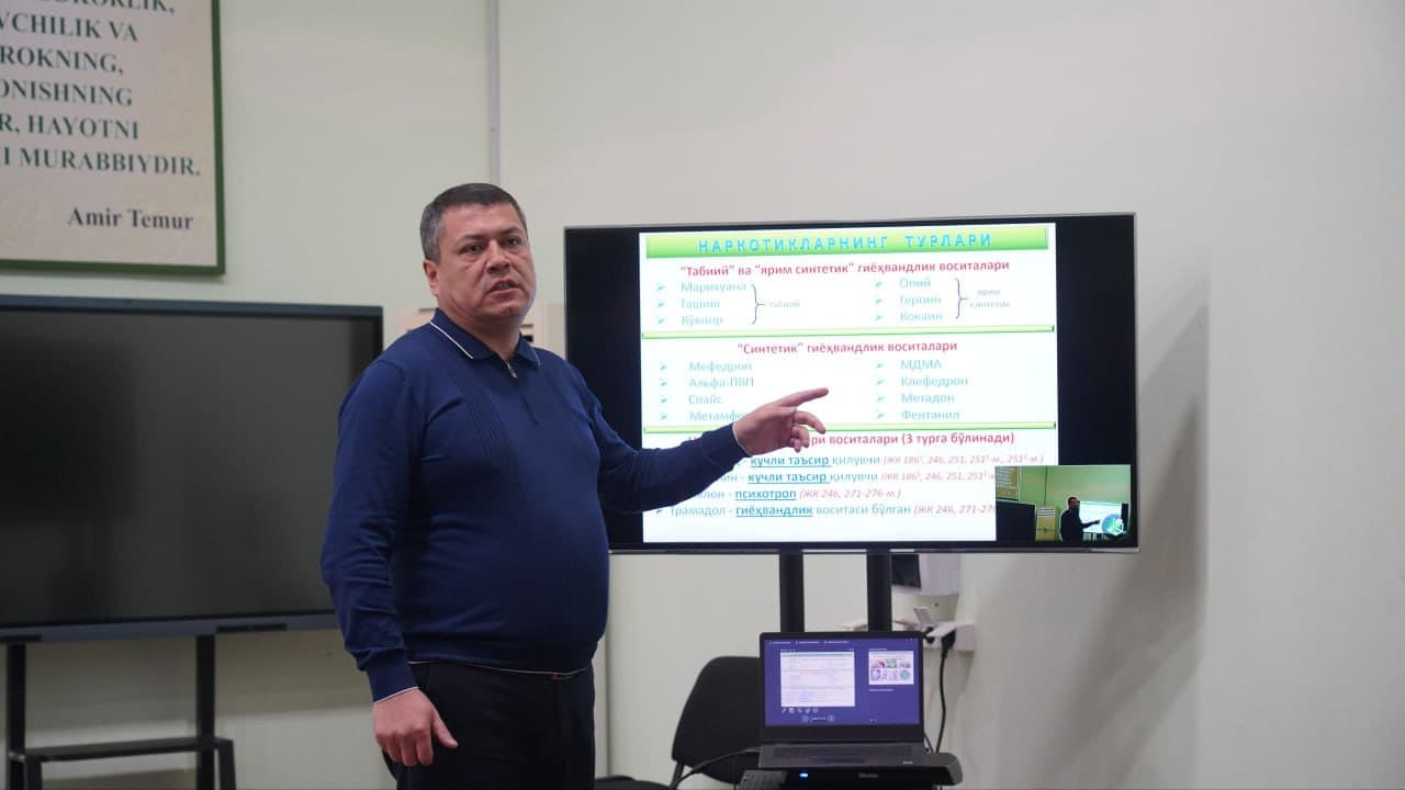 Сурхондарё вилояти ИИБда аҳоли саломатлиги ва миллат генофондини ҳимоя қилиш мақсадига қаратилган тарғибот учрашуви бўлиб ўтди