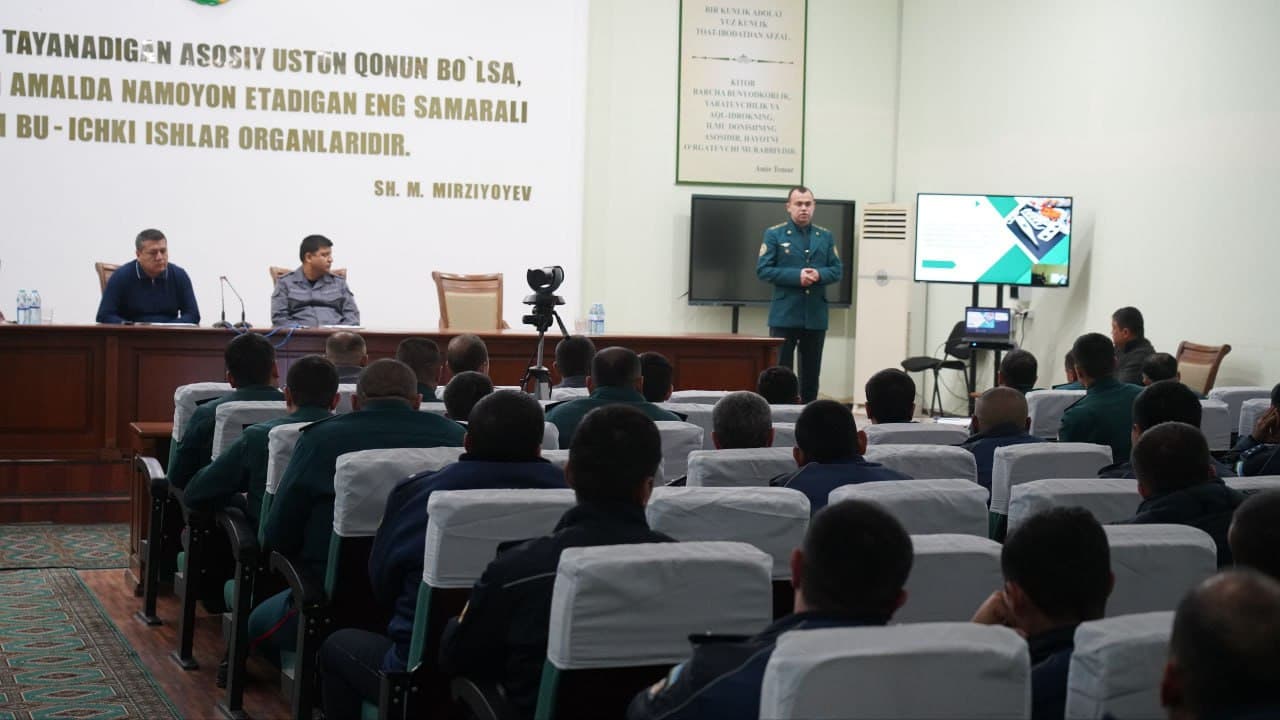 Сурхондарё вилояти ИИБда аҳоли саломатлиги ва миллат генофондини ҳимоя қилиш мақсадига қаратилган тарғибот учрашуви бўлиб ўтди