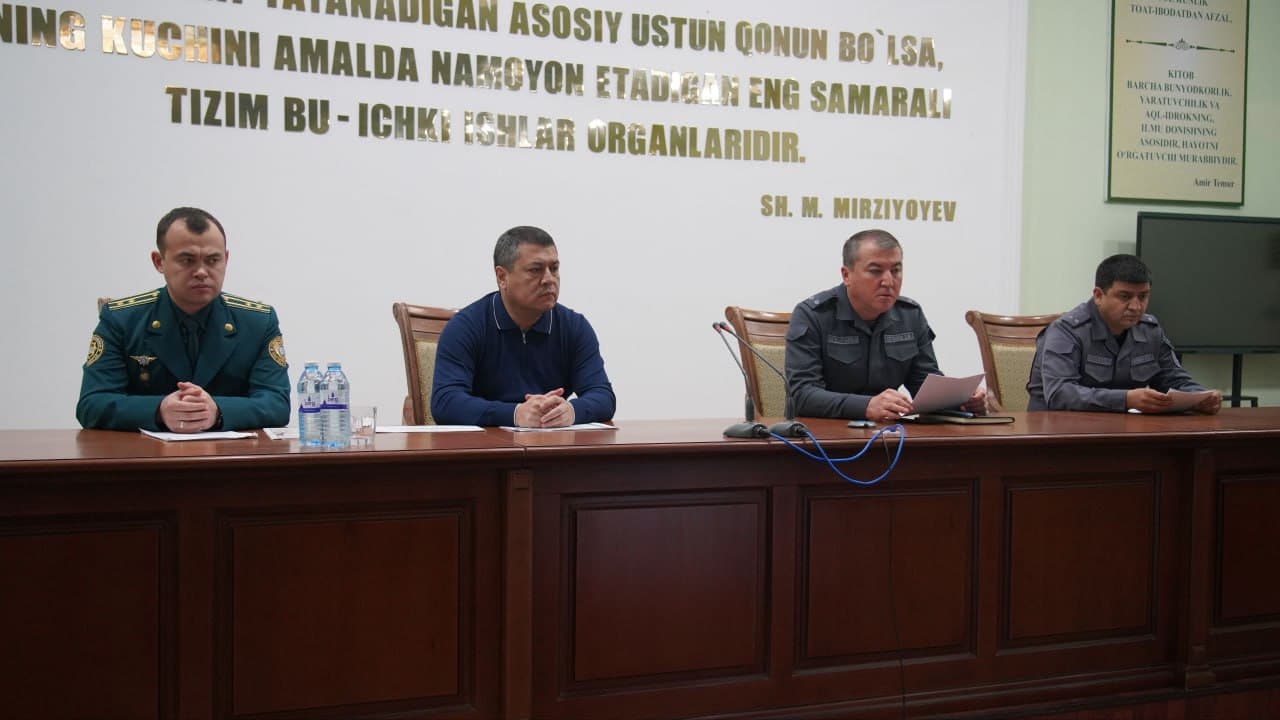 Сурхондарё вилояти ИИБда аҳоли саломатлиги ва миллат генофондини ҳимоя қилиш мақсадига қаратилган тарғибот учрашуви бўлиб ўтди