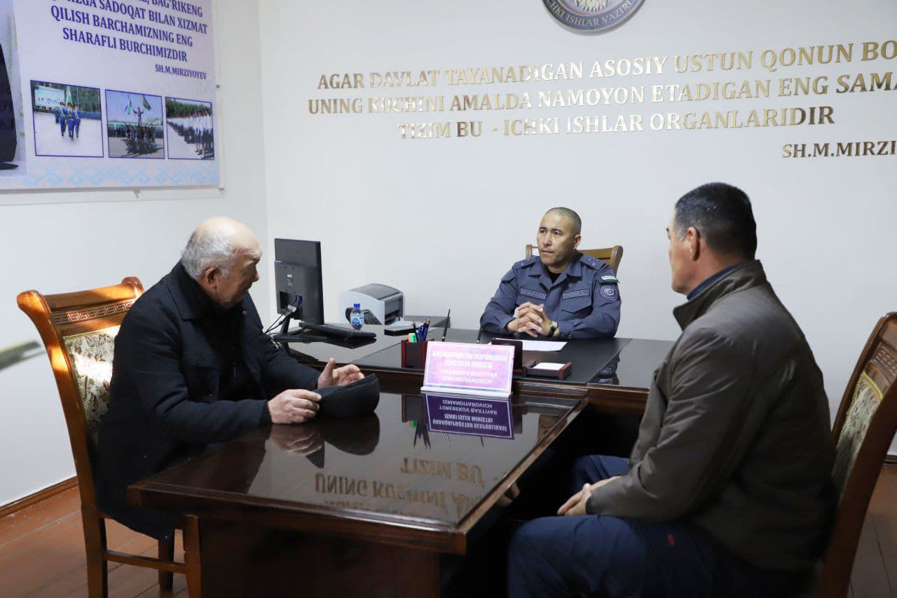 Қорақалпоғистон Республикаси Ички ишлар вазирлиги раҳбариятининг навбатдаги шахсий қабули ўтказилди