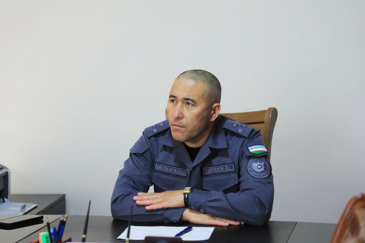 Қорақалпоғистон Республикаси Ички ишлар вазирлиги раҳбариятининг навбатдаги шахсий қабули ўтказилди