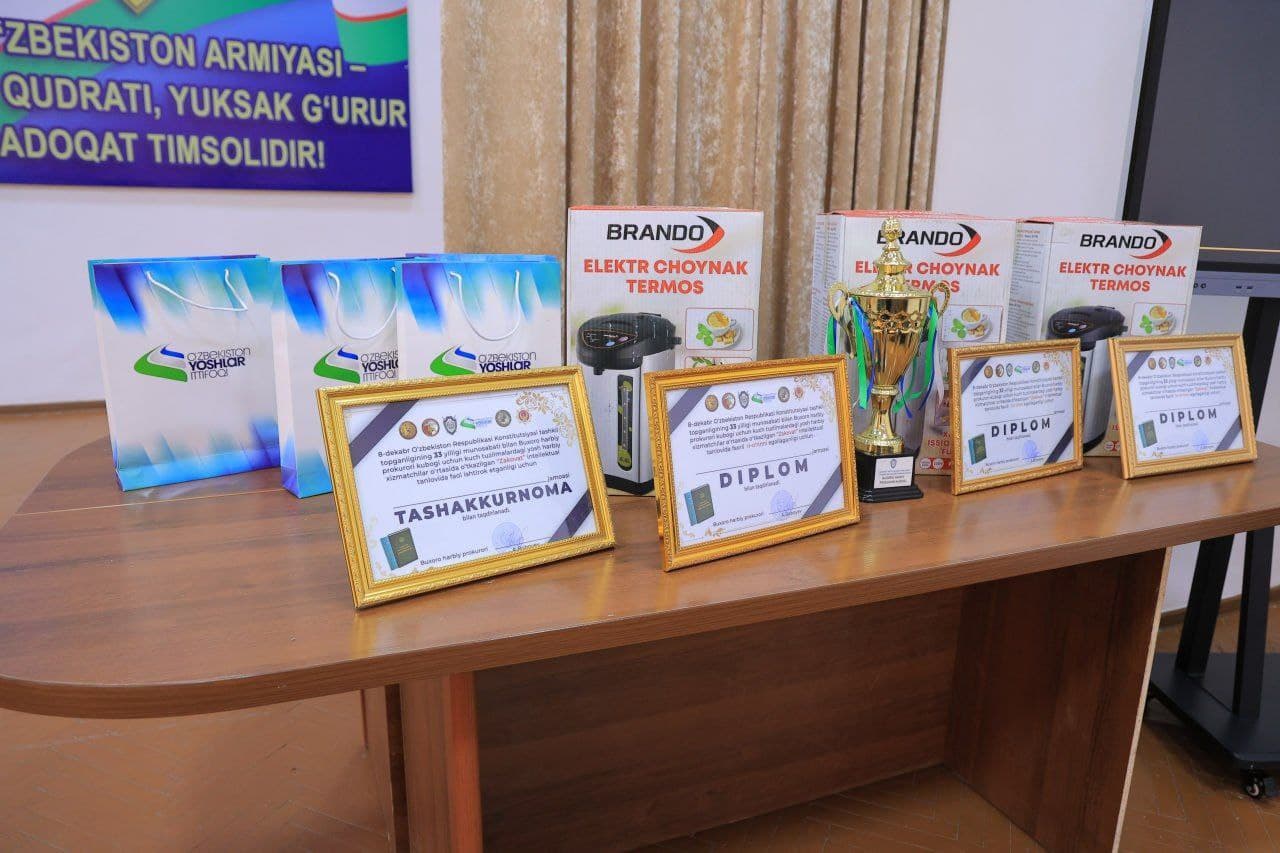 Konstitutsiya kuni munosabati bilan kuch tuzilmalari oʻrtasida oʻtkazilgan “Zakovat” intellektual oʻyinlarida Buxoro viloyati IIB jamoasi mutlaq gʻoliblikni qoʻlga kiritdi