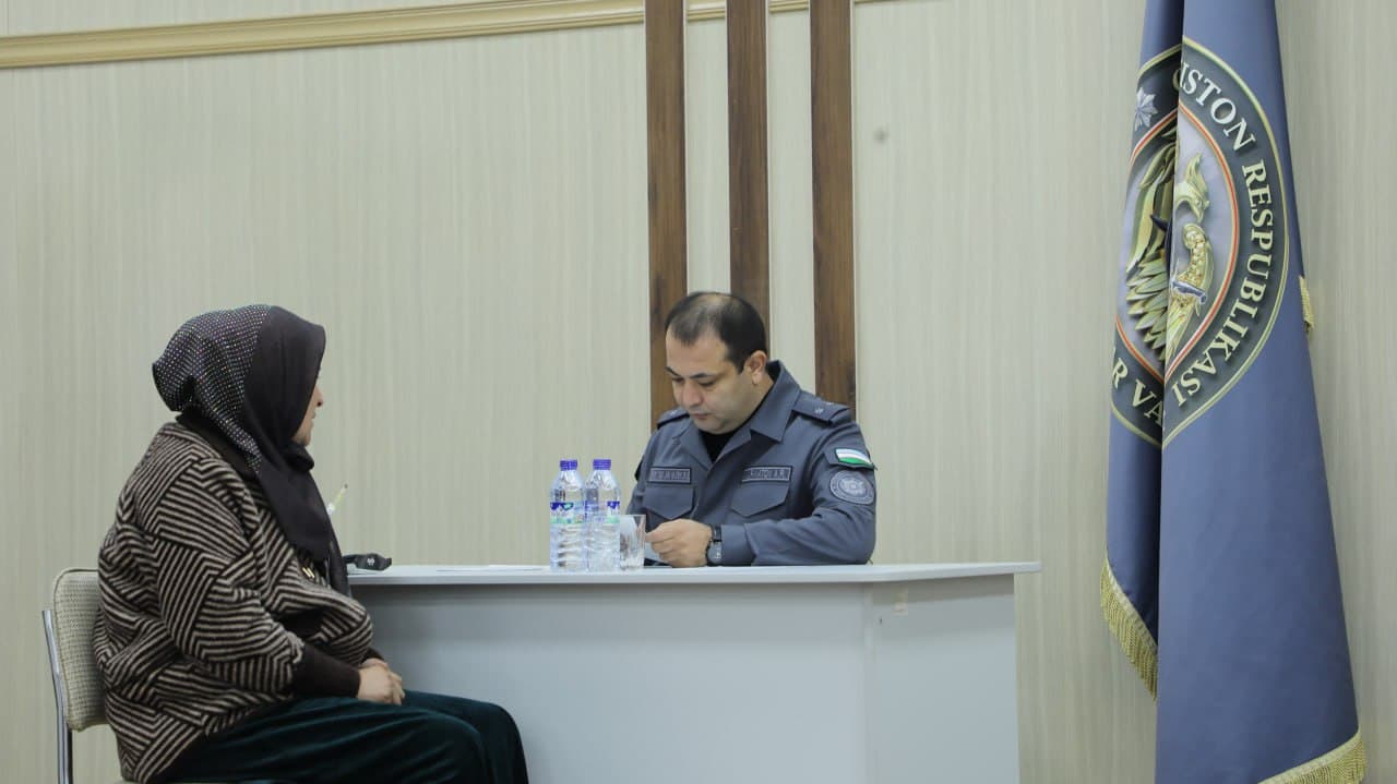 Фуқароларнинг мурожаатлари билан ишлаш тизими самарадорлигини ошириш мақсадида, Ички ишлар вазирлиги ҳамда вазирлик ҳузуридаги Жазони ижро этиш департаменти раҳбарияти томонидан фуқаролар қабули ўтказилди