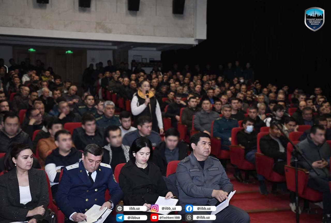 Toshkent shahar IIBB rahbariyati tomonidan “Xavfsiz va sogʻlom yurt” oyligi doirasida navbatdagi profilaktik uchrashuv oʻtkazildi