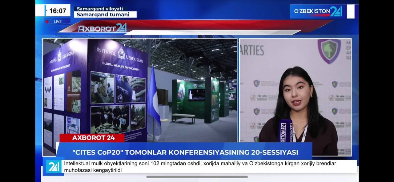 Uzbekistan’s National Central Bureau of Interpol participated in “CITES CoP20” Events