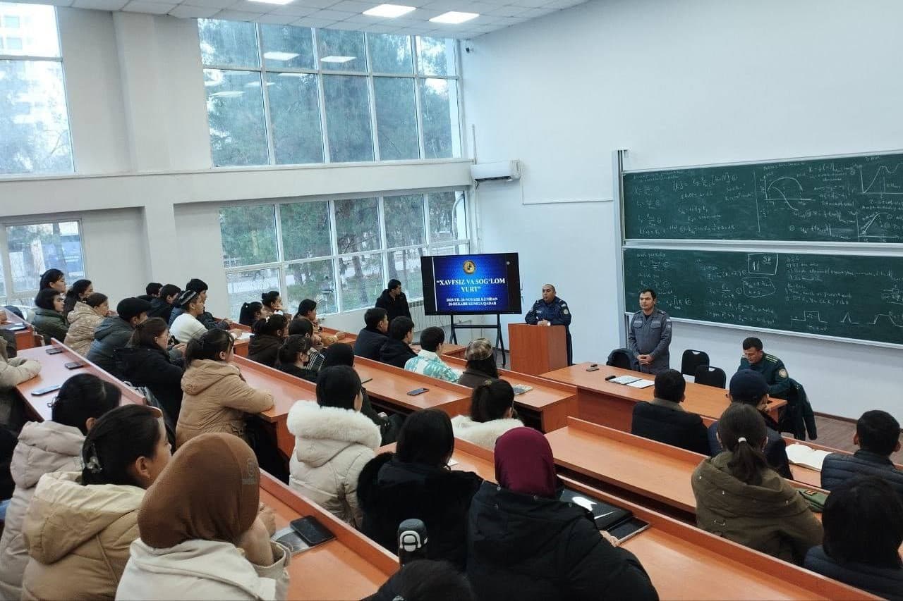 Ўзбекистон Миллий университетида «Хавфсиз ва соғлом юрт» ойлиги доирасида профилактик очиқ давра суҳбати ўтказилди