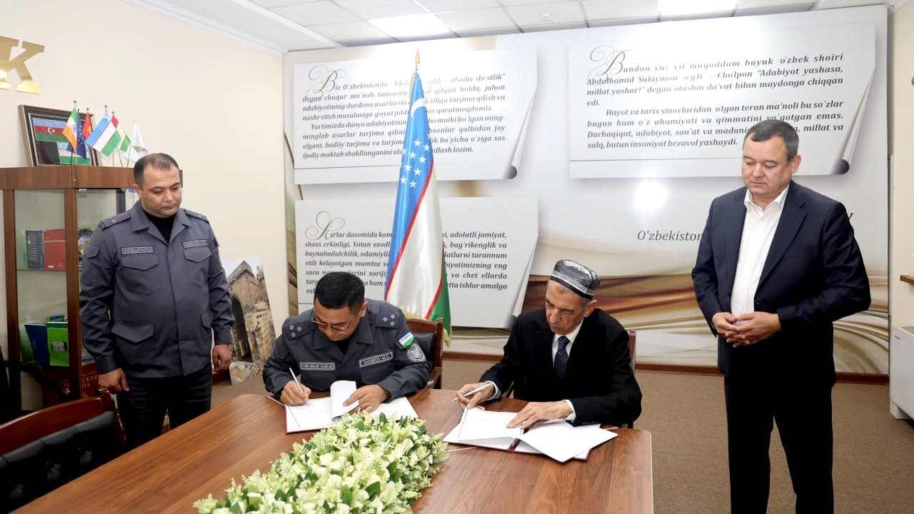 IIV huzuridagi Jazoni ijro etish departamenti va Yozuvchilar uyushmasi bilan oʻzaro hamkorlik memorandumi imzolandi