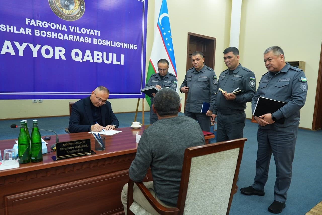 Фарғона вилоят ИИБ раҳбарияти томонидан навбатдаги қабул ўтказилди