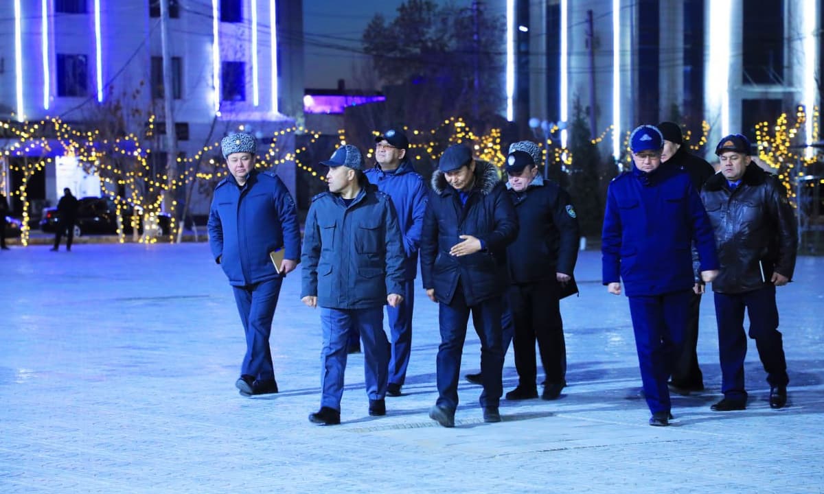 Руководством МВД Республики Каракалпакстан изучены меры безопасности в местах проведения новогодних праздников