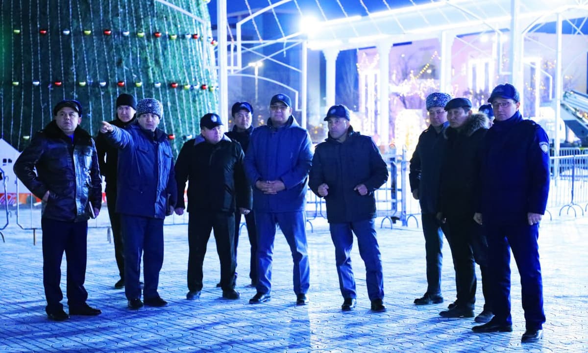 Руководством МВД Республики Каракалпакстан изучены меры безопасности в местах проведения новогодних праздников