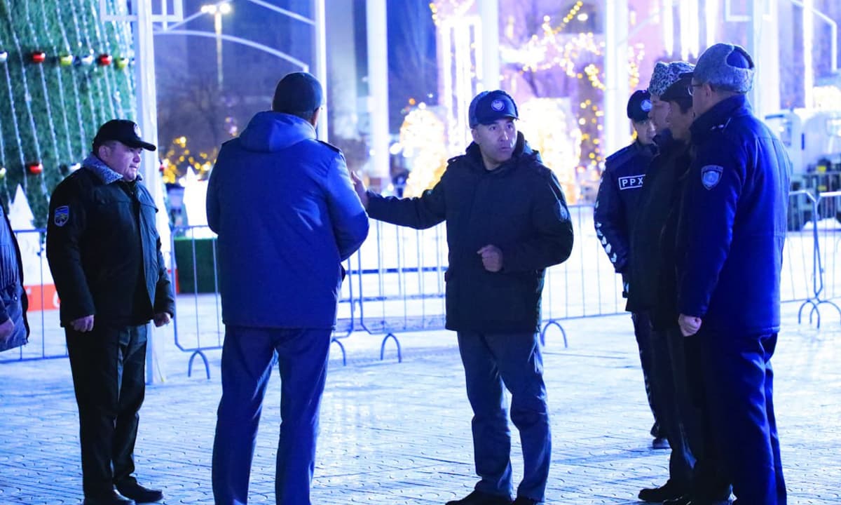 Руководством МВД Республики Каракалпакстан изучены меры безопасности в местах проведения новогодних праздников