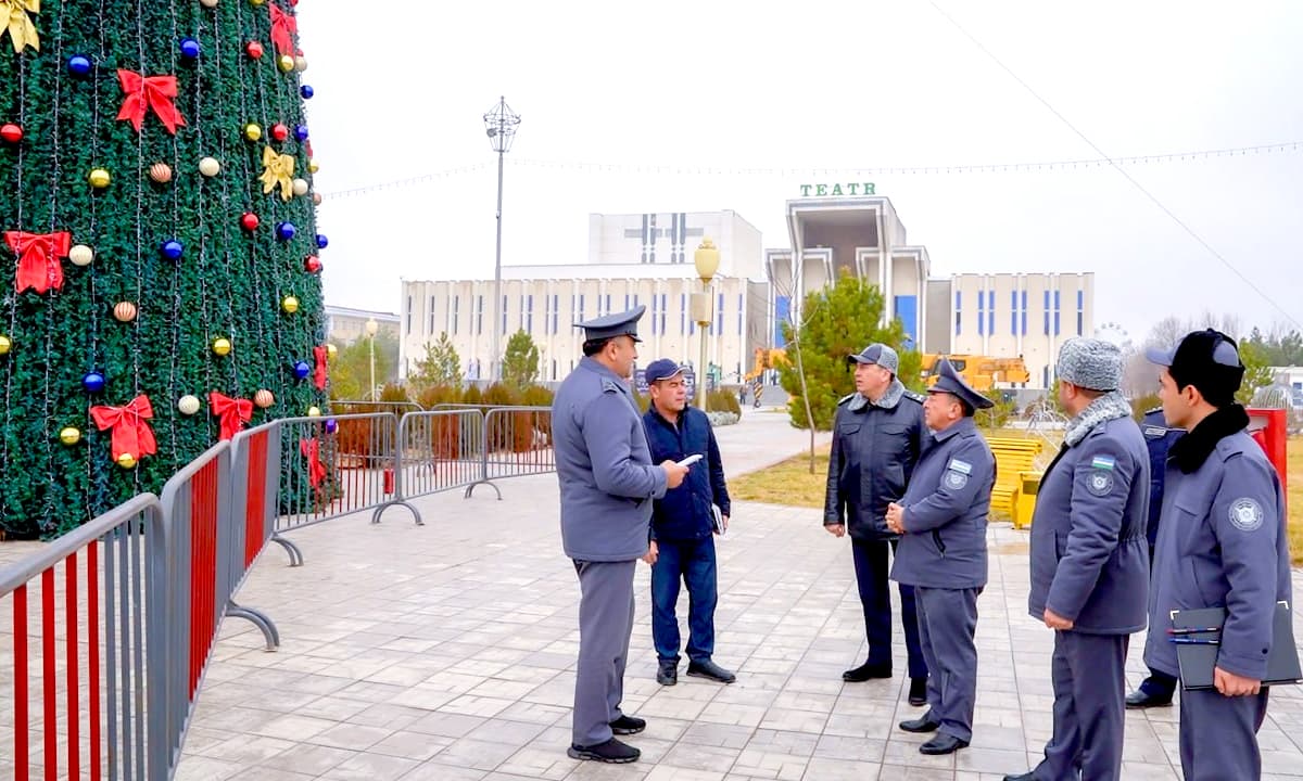 Qashqadaryo viloyati IIB rahbariyati tomoindan Yangi yil munosabati bilan Qarshi shahrida xavfsizlik holati oʻrganildi