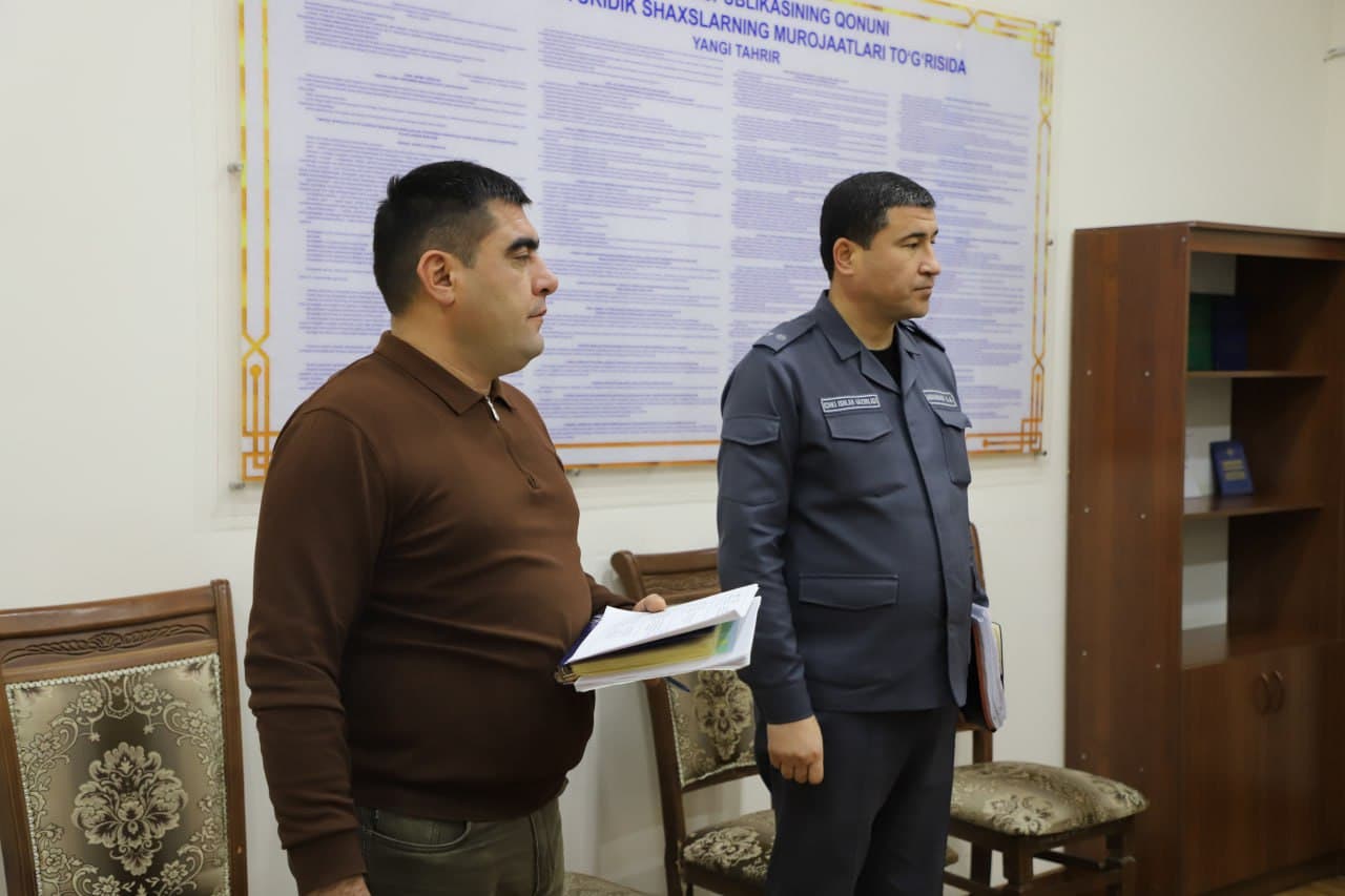 Xorazm viloyati Ichki ishlar boshqarmasi rahbariyati tomonidan fuqarolarning murojaatlarini oʻrganish maqsadida navbatdagi qabul oʻtkazildi