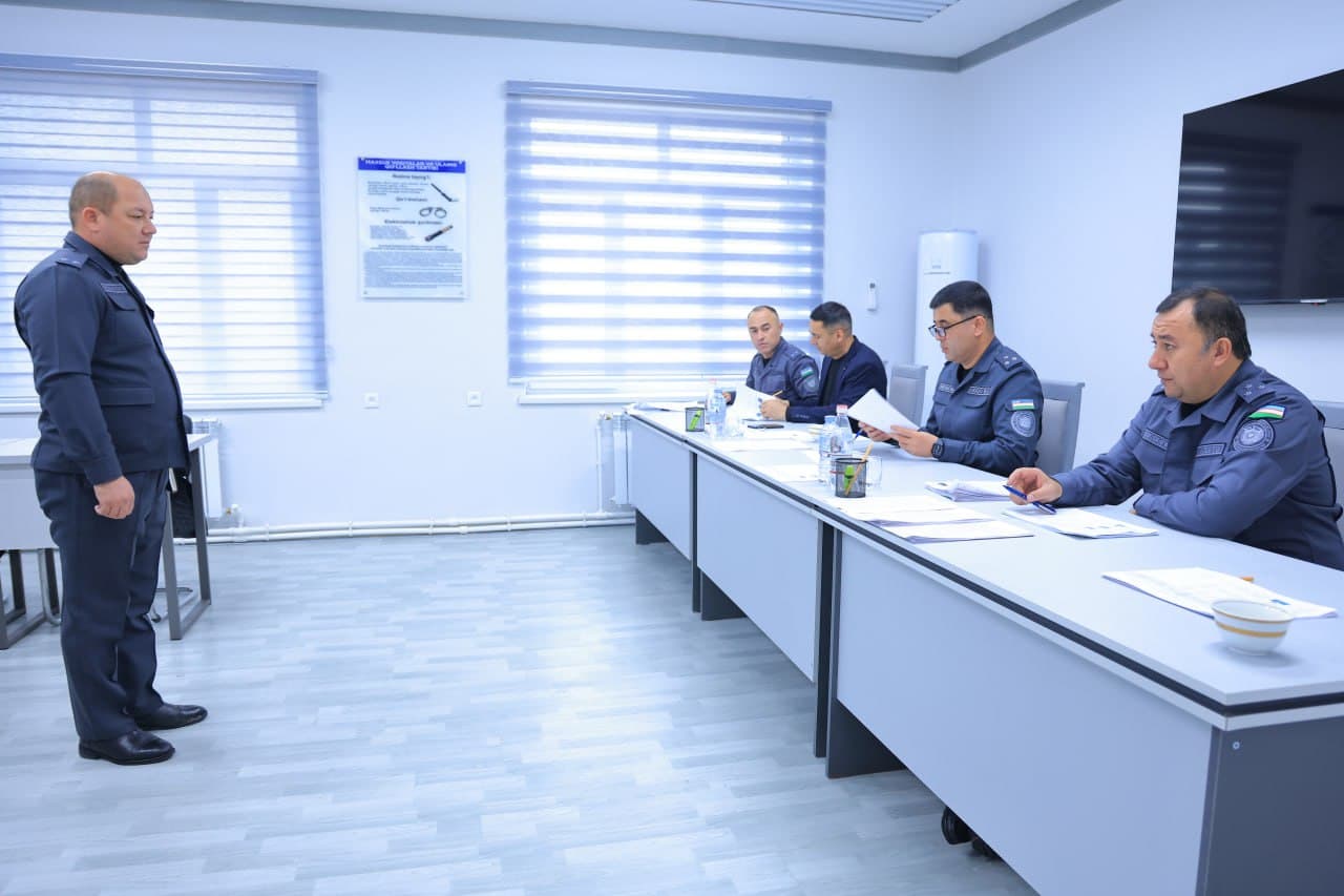 Рабочая группа МВД провела предварительный отбор в УВД Наманганской области для выявления перспективных кандидатов в магистратуру Академии МВД