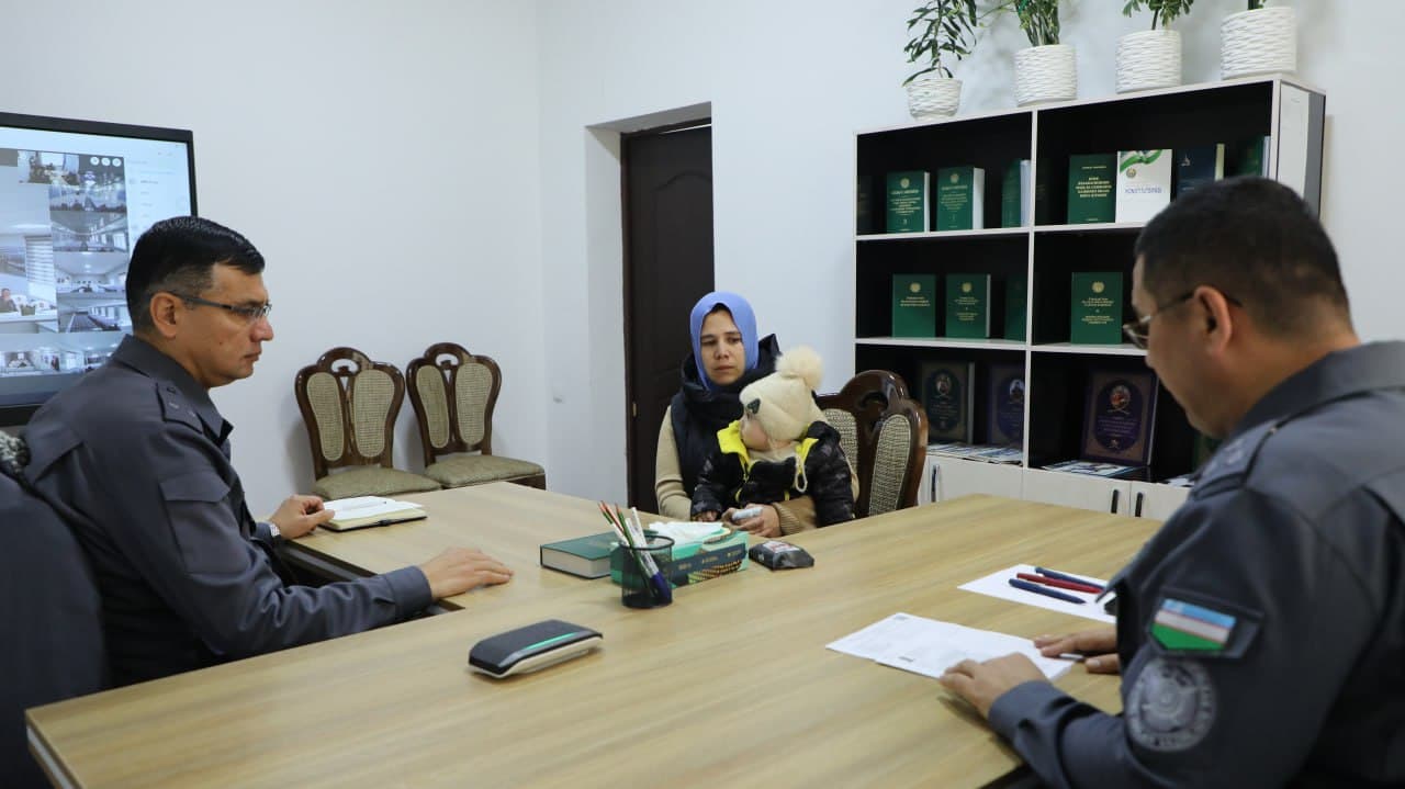 Xalq bilan muloqot: Jazoni ijro etish departamentida navbatdagi sayyor qabul oʻtkazildi